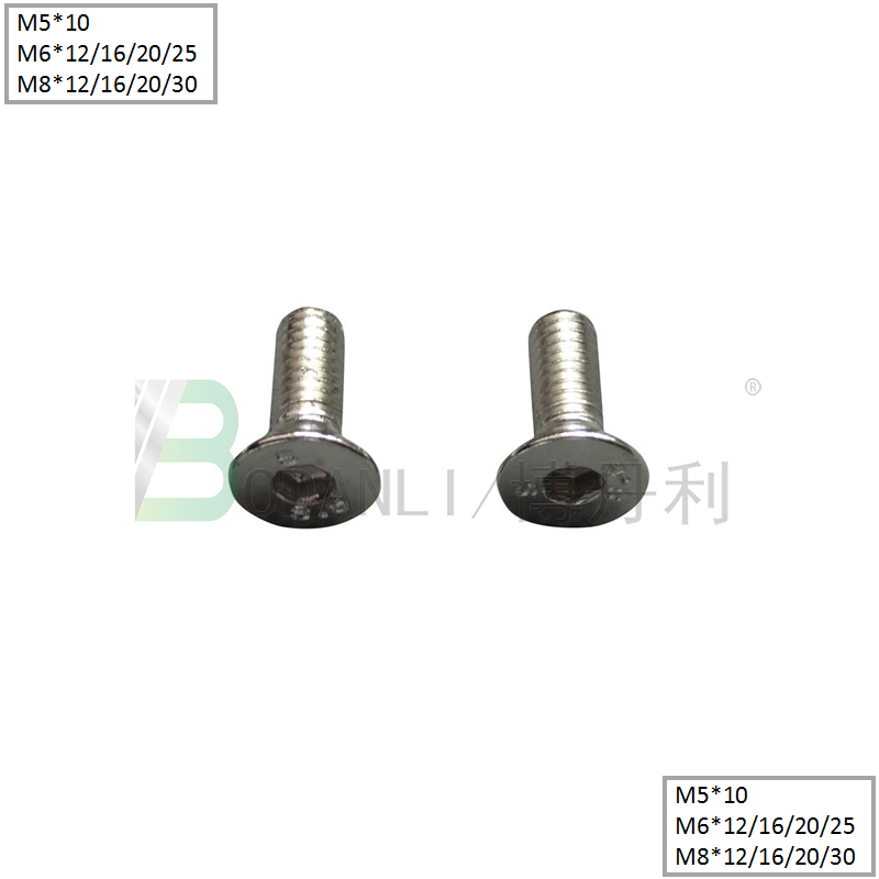 博丹利 平機螺栓 銀白